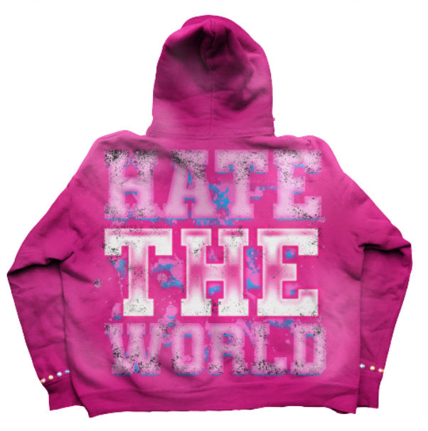 Fuck Hate Pink Hoodie